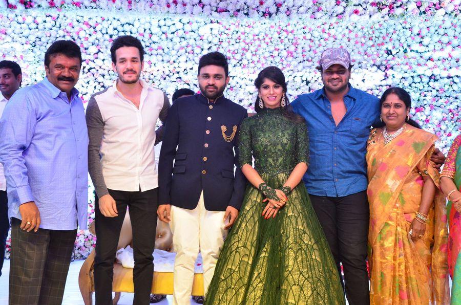 Hero Akhil & Manoj Stills at Talasani Srinivas Yadav Daughter Wedding Reception