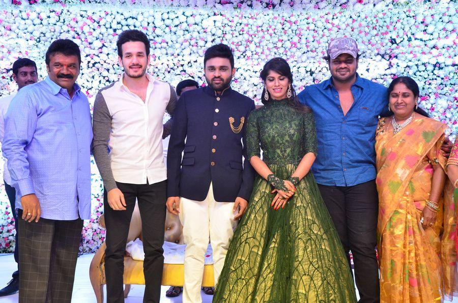 Hero Akhil & Manoj Stills at Talasani Srinivas Yadav Daughter Wedding Reception