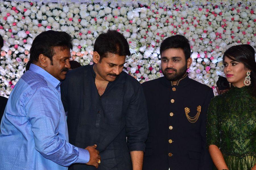 Pawan Kalyan at Talasani Srinivas Yadav Daughter Wedding Reception Stills