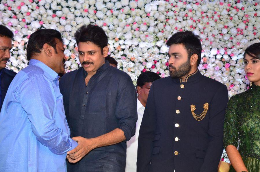 Pawan Kalyan at Talasani Srinivas Yadav Daughter Wedding Reception Stills