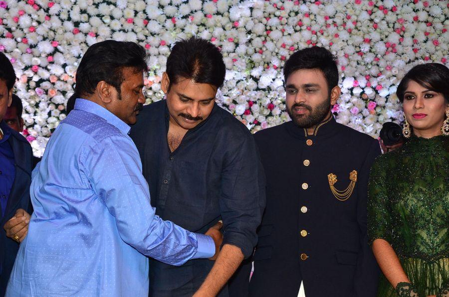 Pawan Kalyan at Talasani Srinivas Yadav Daughter Wedding Reception Stills