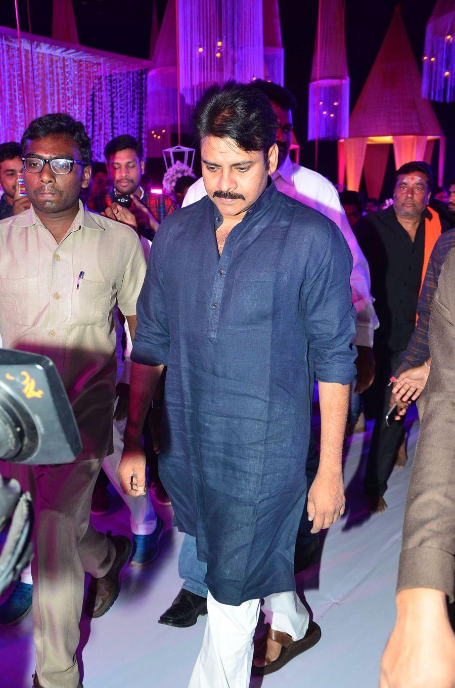 Pawan Kalyan at Talasani Srinivas Yadav Daughter Wedding Reception Stills