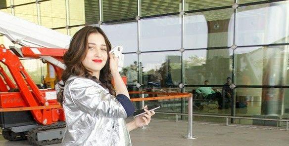 Actress Tamanna Bhatia spotted at Airport Photos