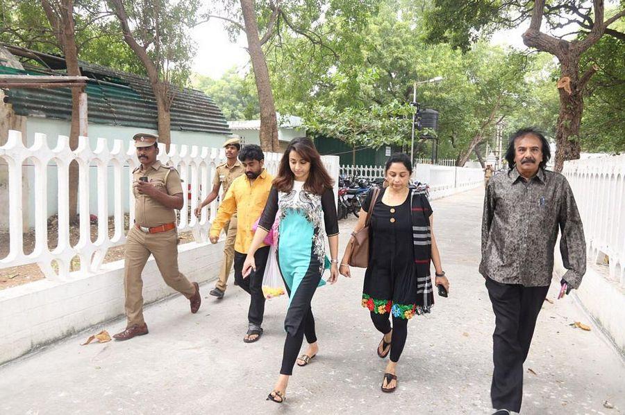 Actress Trisha At Jayalalithaa Memorial Photos