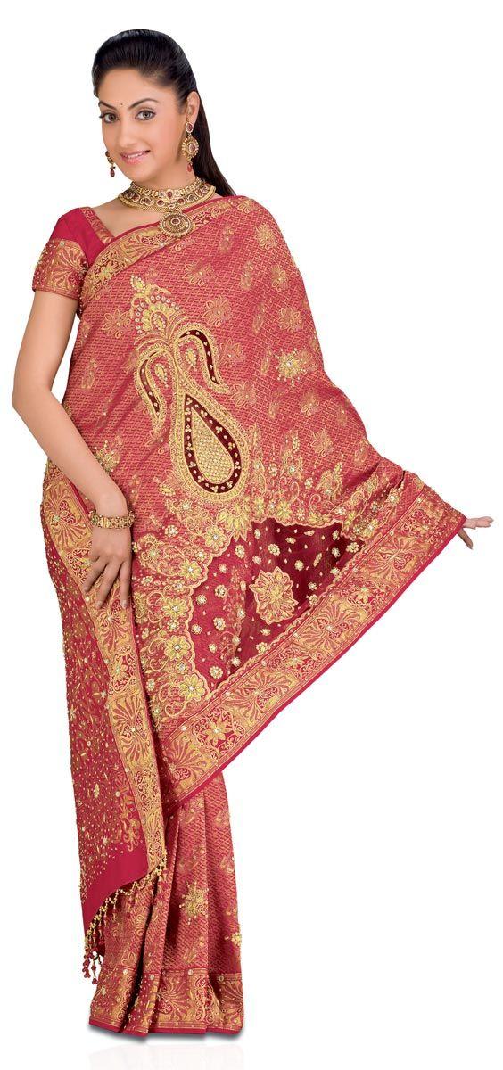 Film Actresses in Traditional Silk Bridal Saree Photos