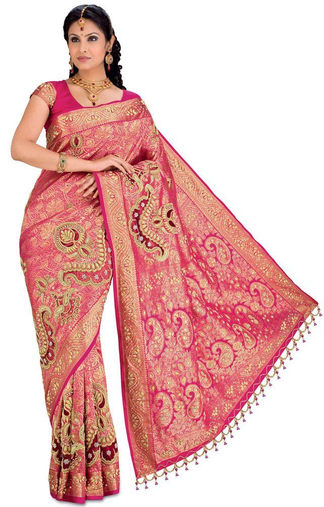 Film Actresses in Traditional Silk Bridal Saree Photos