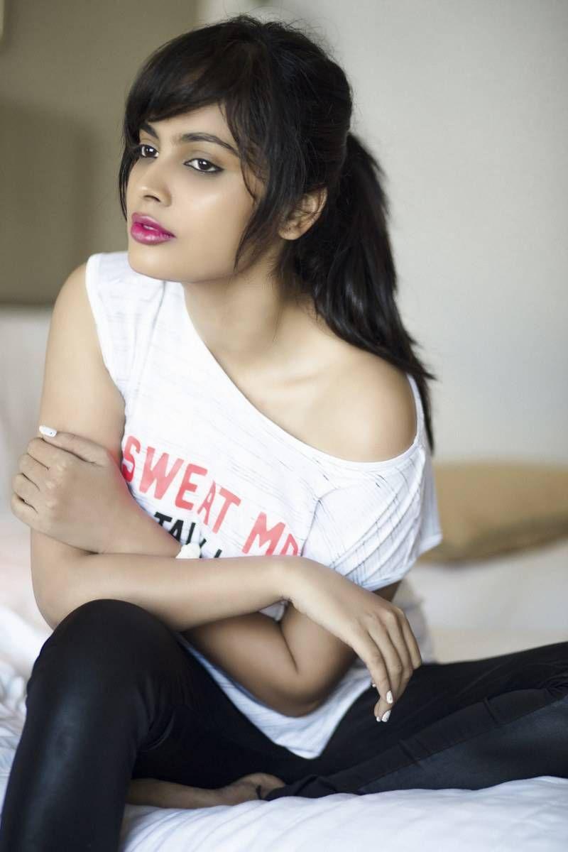 Nandita Swetha Photoshoot Stills in White T-Shirt