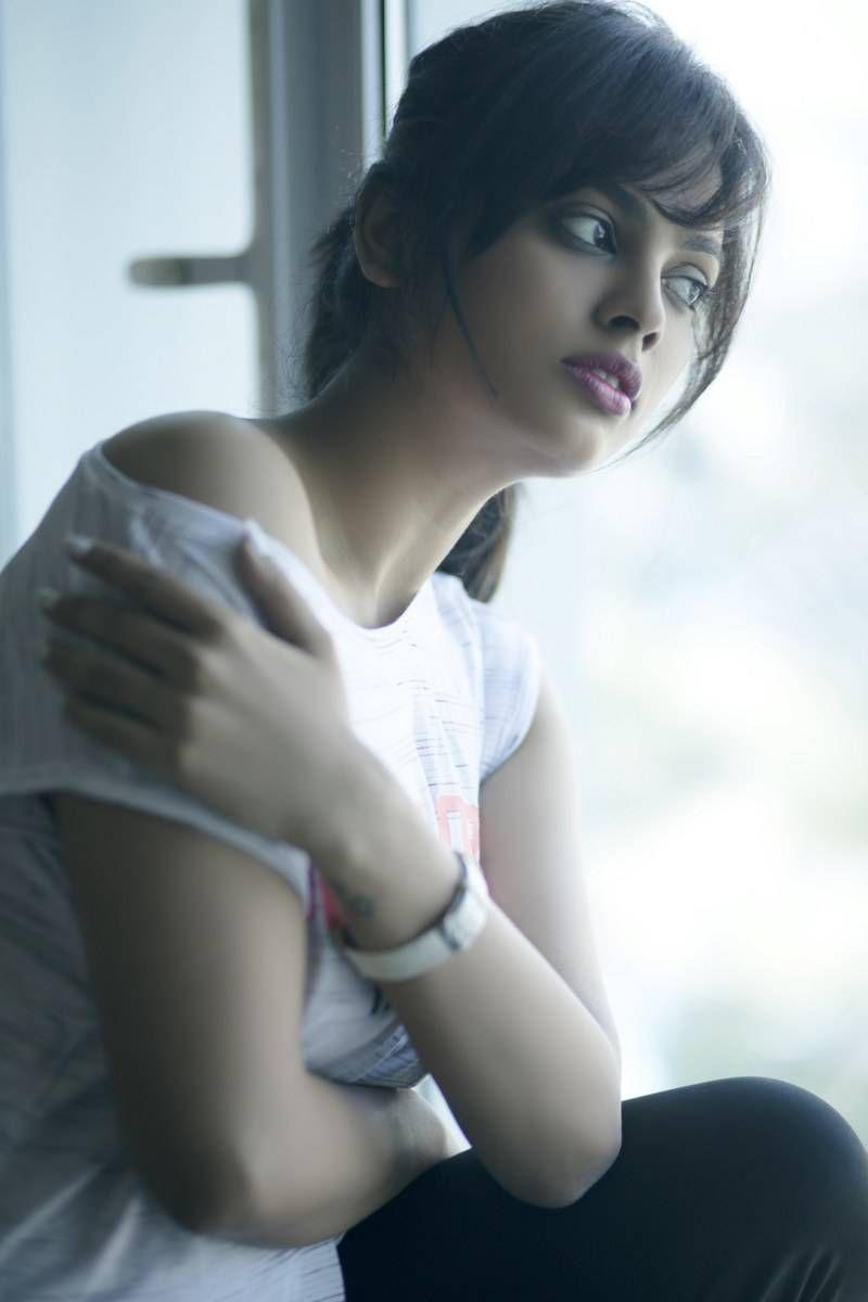 Nandita Swetha Photoshoot Stills in White T-Shirt