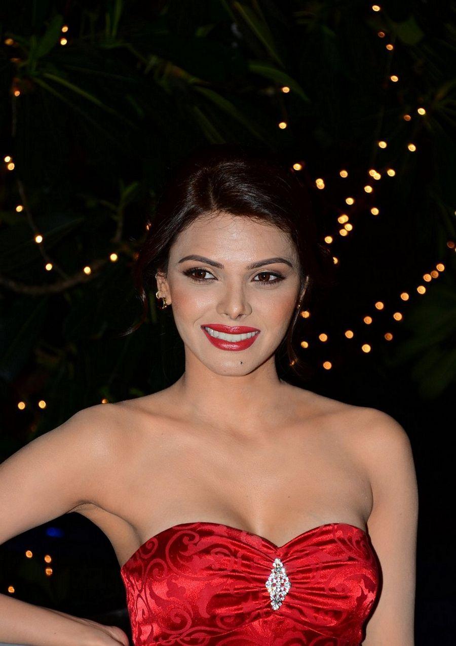 Sherlyn Chopra Latest Spicy Photos in Red Dress