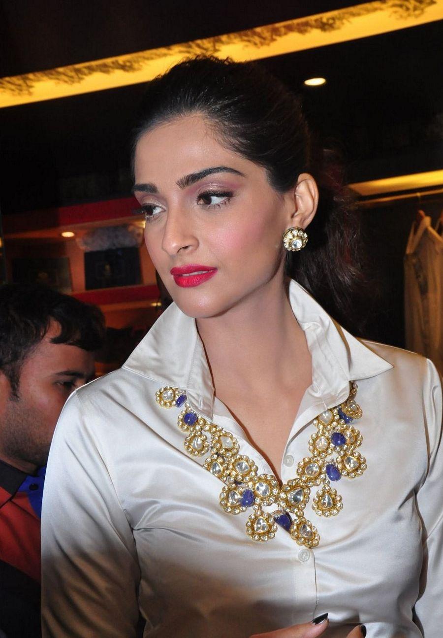 Sonam Kapoor Stills At Raghavendra Rathore Store Launch