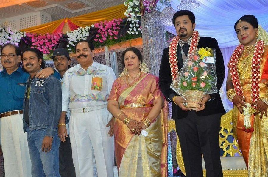 Actress Jayachitra Son Amresh Ganesh's Wedding & Reception Photos