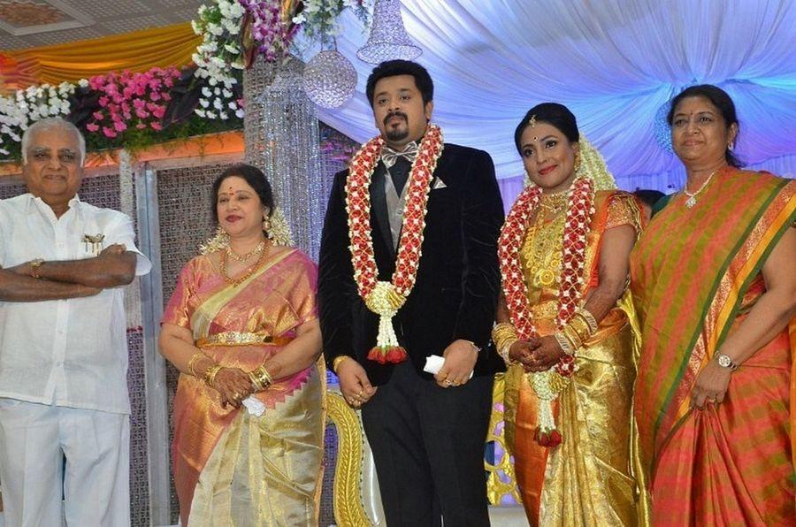 Actress Jayachitra Son Amresh Ganesh's Wedding & Reception Photos