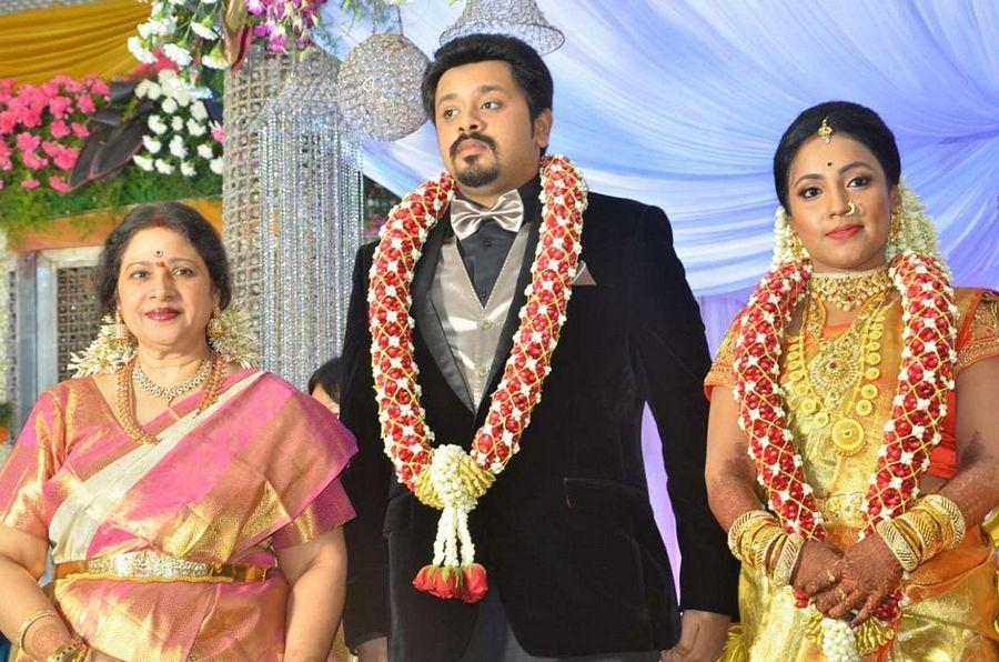 Actress Jayachitra Son Amresh Ganesh's Wedding & Reception Photos