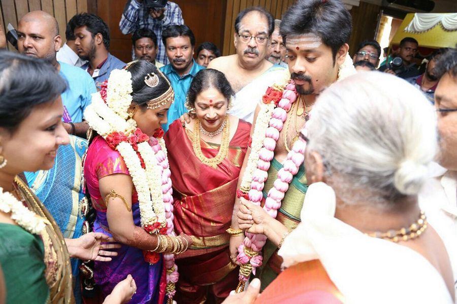 Actress Jayachitra Son Amresh Ganesh's Wedding & Reception Photos