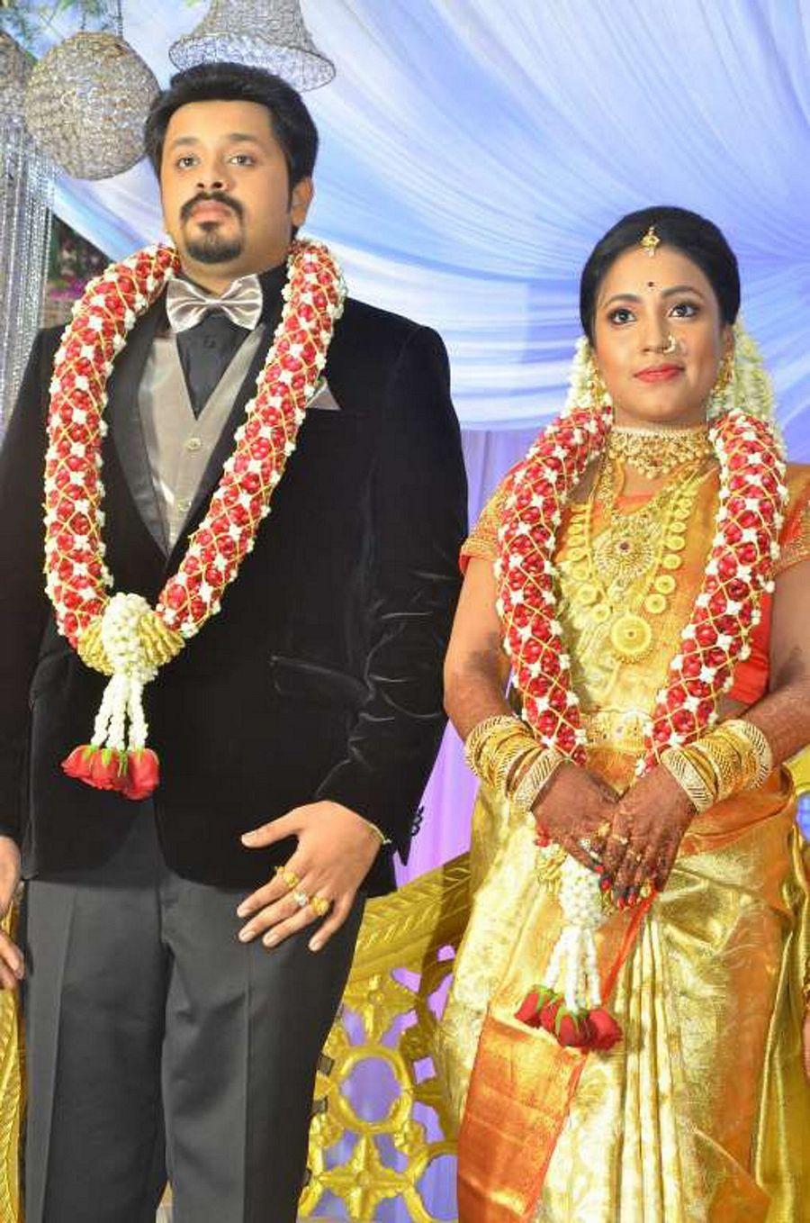 Actress Jayachitra Son Amresh Ganesh's Wedding & Reception Photos