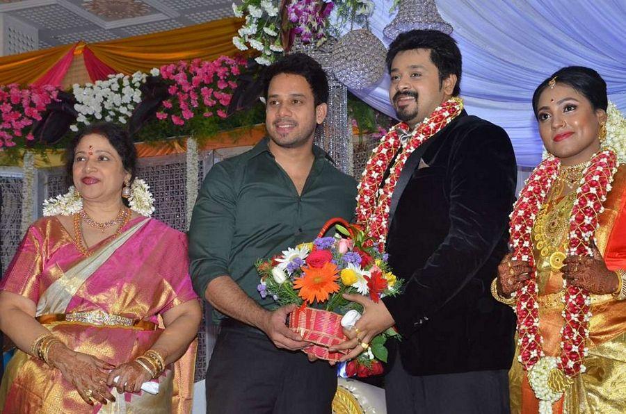 Actress Jayachitra Son Amresh Ganesh's Wedding & Reception Photos