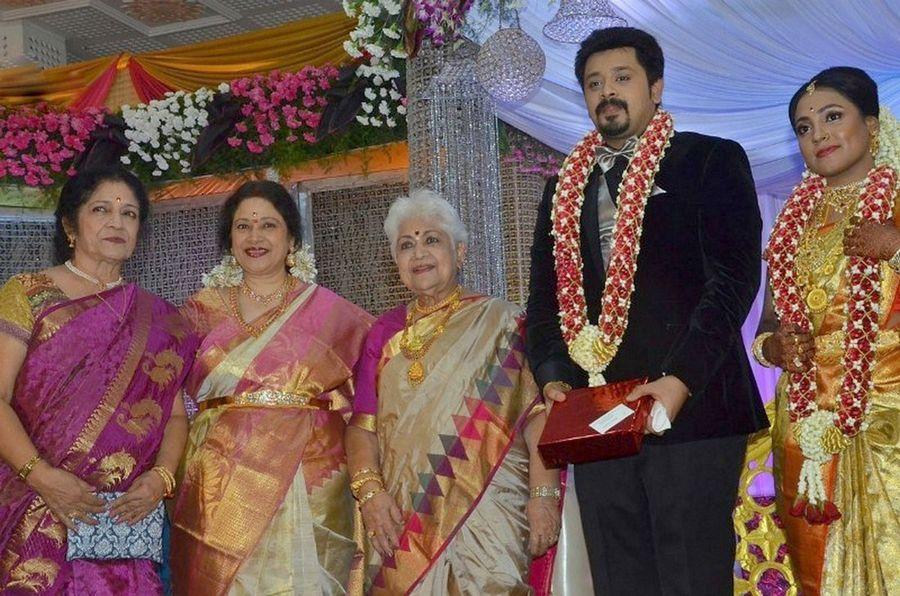 Actress Jayachitra Son Amresh Ganesh's Wedding & Reception Photos