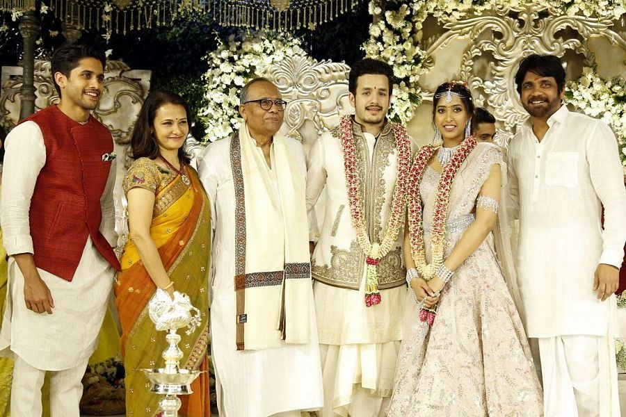Akhil Akkineni Shriya Bhupal Engagement Photos