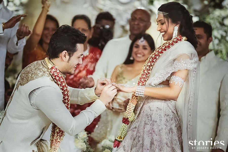 Akhil Akkineni Shriya Bhupal Engagement Photos