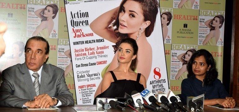 Amy Jackson Stills At Health & Nutrition Magazine Cover Launch