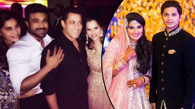 Celebs at Sania Mirza Sister Sangeet Function Photos