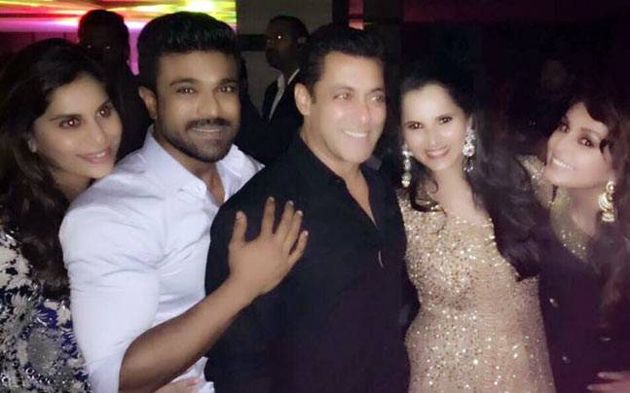 Celebs at Sania Mirza Sister Sangeet Function Photos