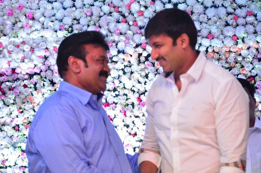 Celebs at Talasani Srinivas Yadav Younger Daughter Wedding Reception Photos