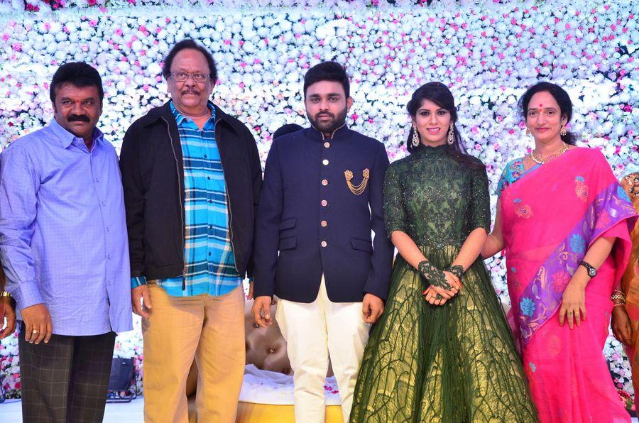 Celebs at Talasani Srinivas Yadav Younger Daughter Wedding Reception Photos