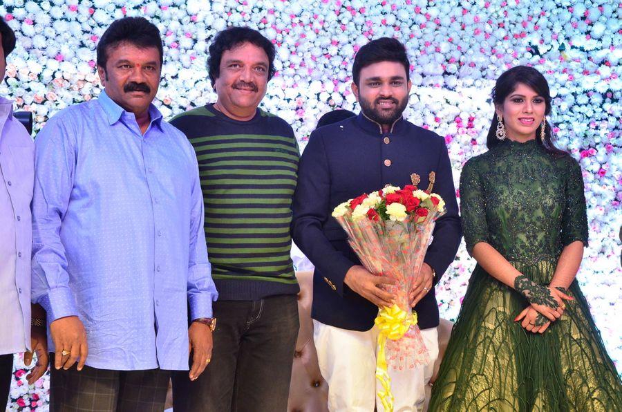 Celebs at Talasani Srinivas Yadav Younger Daughter Wedding Reception Photos