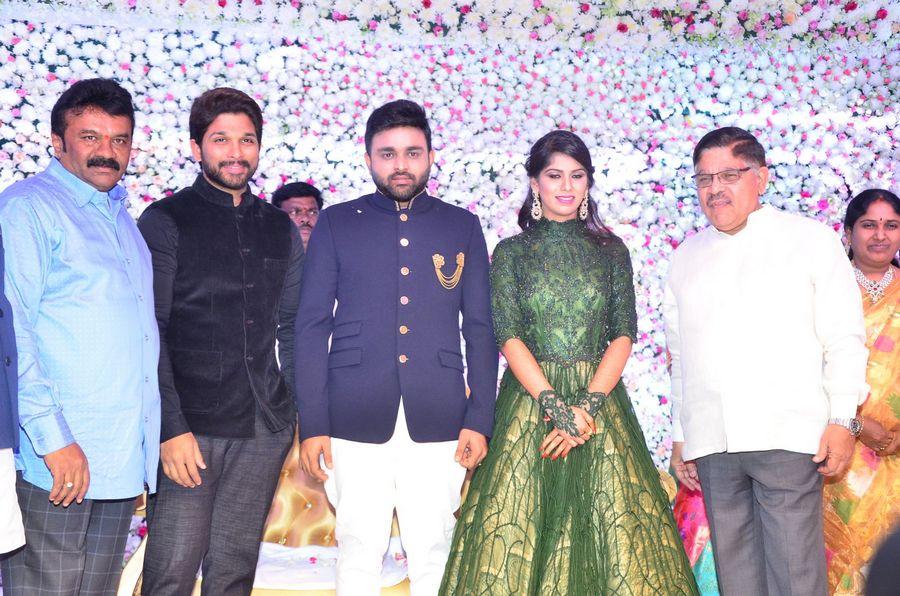 Celebs at Talasani Srinivas Yadav Younger Daughter Wedding Reception Photos