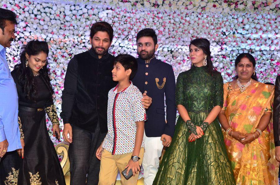 Celebs at Talasani Srinivas Yadav Younger Daughter Wedding Reception Photos