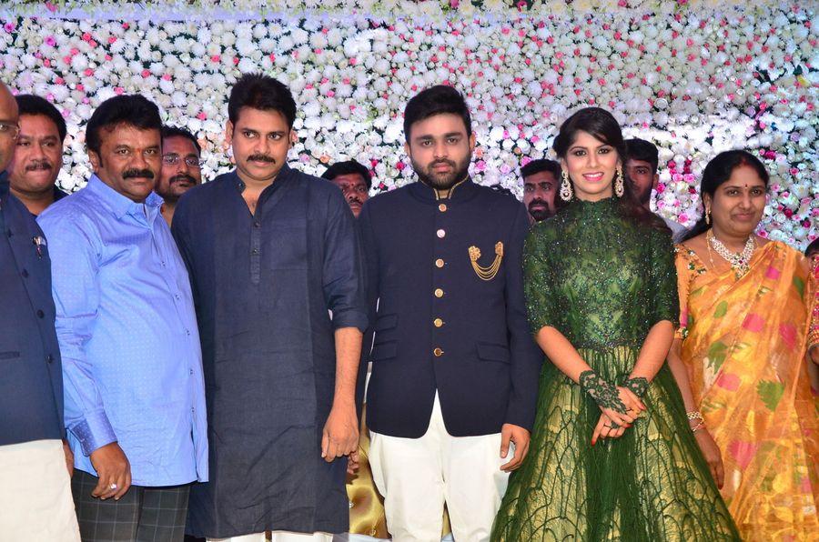 Celebs at Talasani Srinivas Yadav Younger Daughter Wedding Reception Photos