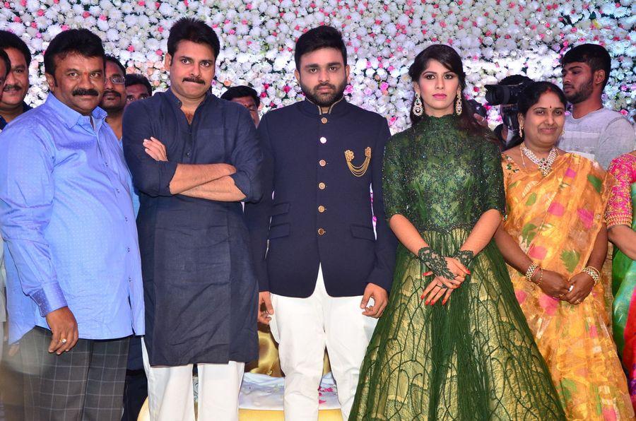 Celebs at Talasani Srinivas Yadav Younger Daughter Wedding Reception Photos