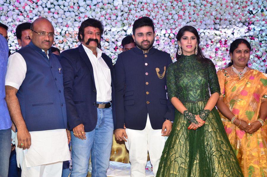 Celebs at Talasani Srinivas Yadav Younger Daughter Wedding Reception Photos