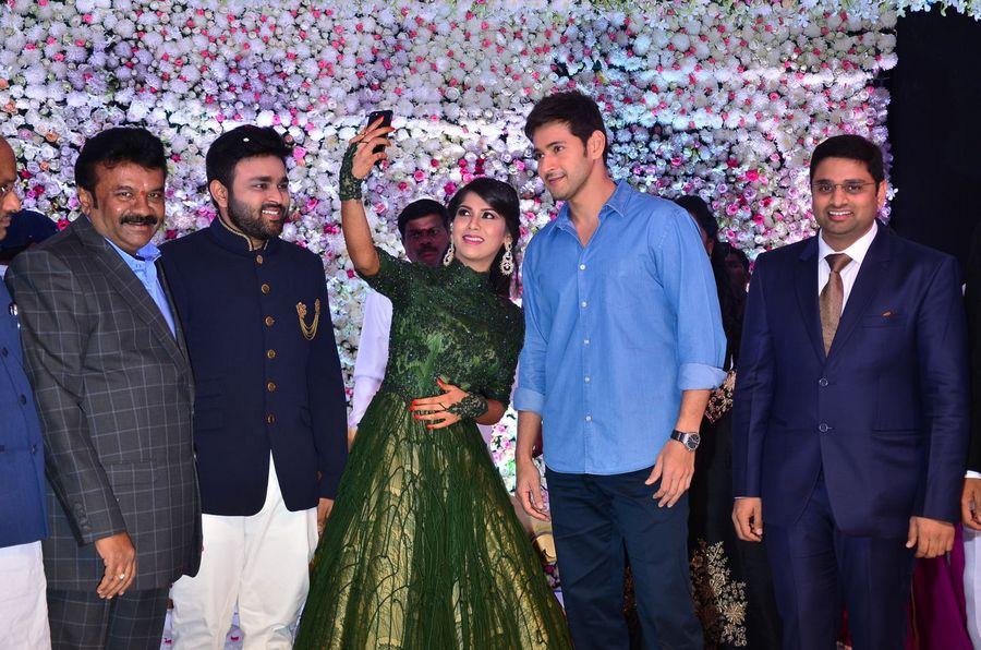 Celebs at Talasani Srinivas Yadav Younger Daughter Wedding Reception Photos