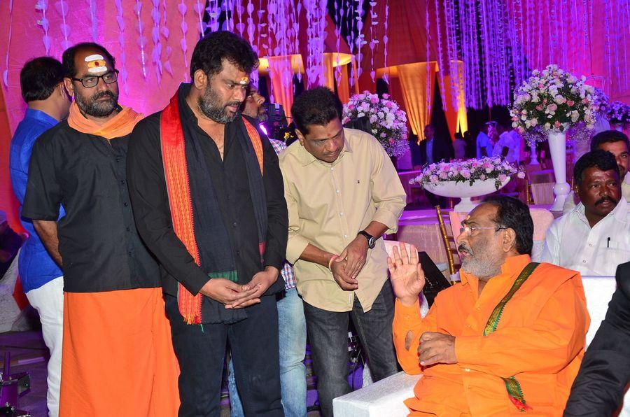 Celebs at Talasani Srinivas Yadav Younger Daughter Wedding Reception Photos