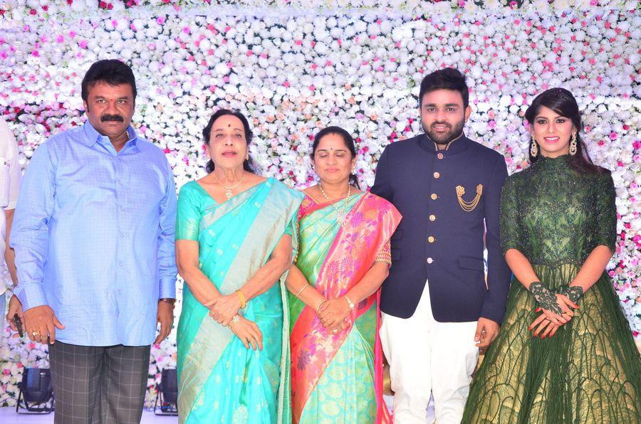 Celebs at Talasani Srinivas Yadav Younger Daughter Wedding Reception Photos