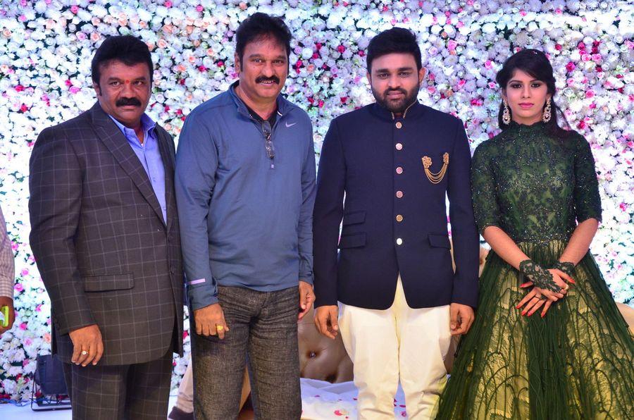 Celebs at Talasani Srinivas Yadav Younger Daughter Wedding Reception Photos