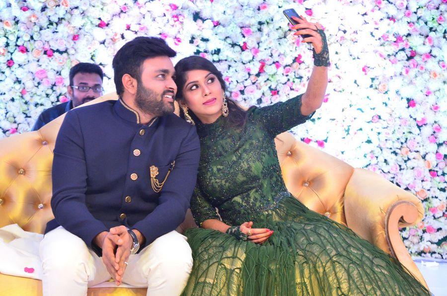 Celebs at Talasani Srinivas Yadav Younger Daughter Wedding Reception Photos