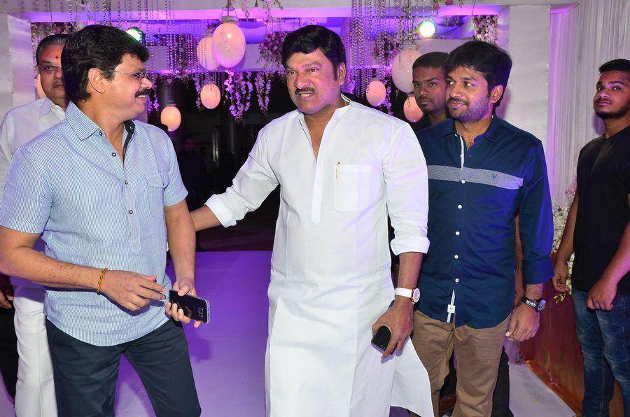 Celebs at Talasani Srinivas Yadav Younger Daughter Wedding Reception Photos