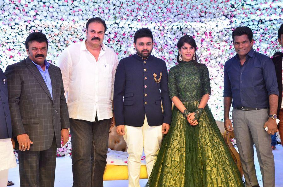 Celebs at Talasani Srinivas Yadav Younger Daughter Wedding Reception Photos