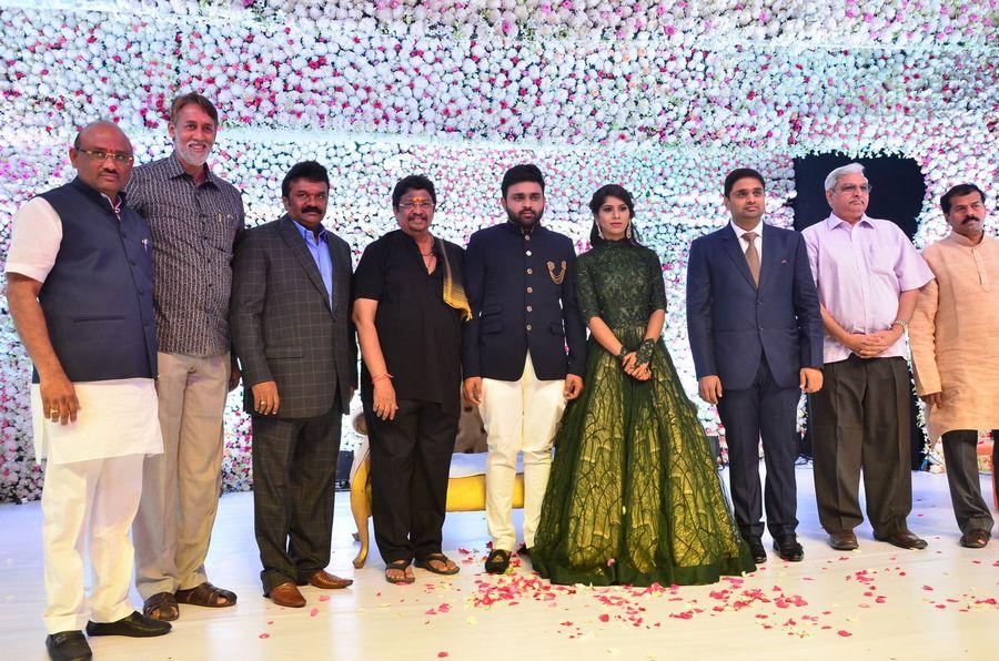 Celebs at Talasani Srinivas Yadav Younger Daughter Wedding Reception Photos