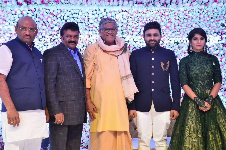 Celebs at Talasani Srinivas Yadav Younger Daughter Wedding Reception Photos