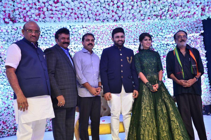 Celebs at Talasani Srinivas Yadav Younger Daughter Wedding Reception Photos