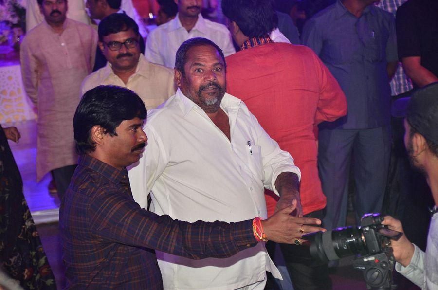 Celebs at Talasani Srinivas Yadav Younger Daughter Wedding Reception Photos