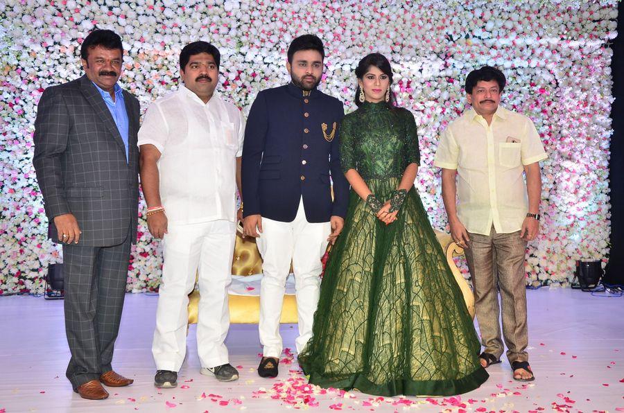 Celebs at Talasani Srinivas Yadav Younger Daughter Wedding Reception Photos