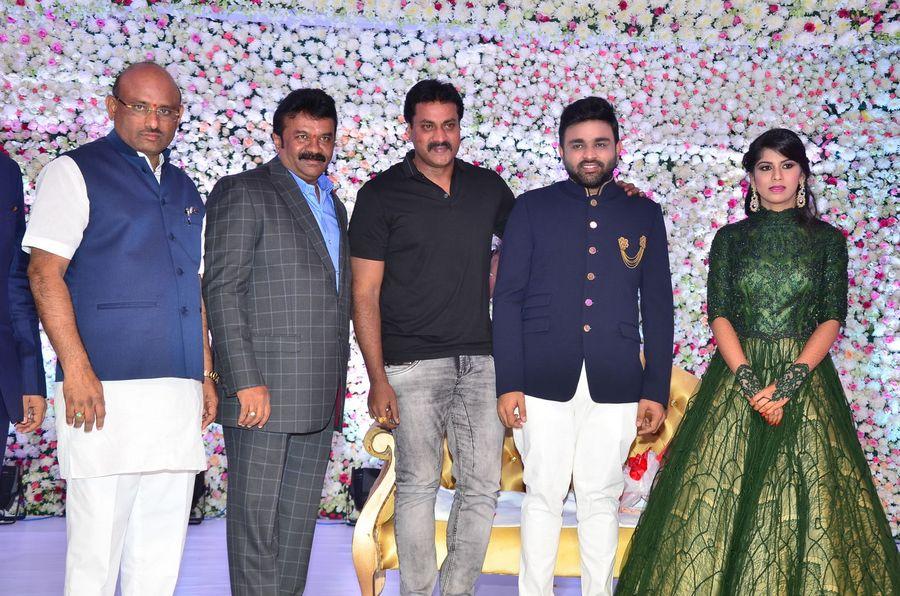 Celebs at Talasani Srinivas Yadav Younger Daughter Wedding Reception Photos