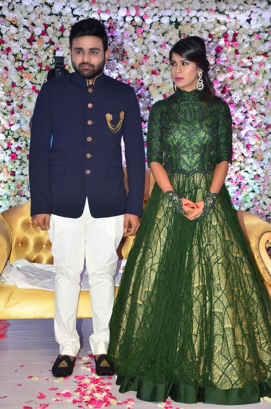 Celebs at Talasani Srinivas Yadav Younger Daughter Wedding Reception Photos