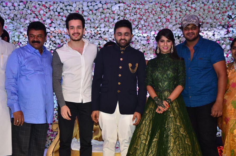 Celebs at Talasani Srinivas Yadav Younger Daughter Wedding Reception Photos