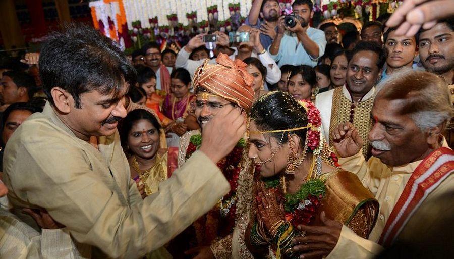 Chiranjeevi & Pawan Kalyan at Bandaru Dattatreya daughter's Marriage Photos